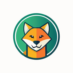 Fototapeta premium Friendly Orange and White Fox Head Cartoon Vector.