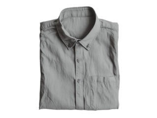 Folded gray shirt isolated on white background