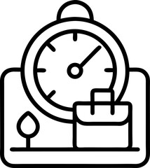 vector illustration of a stopwatch