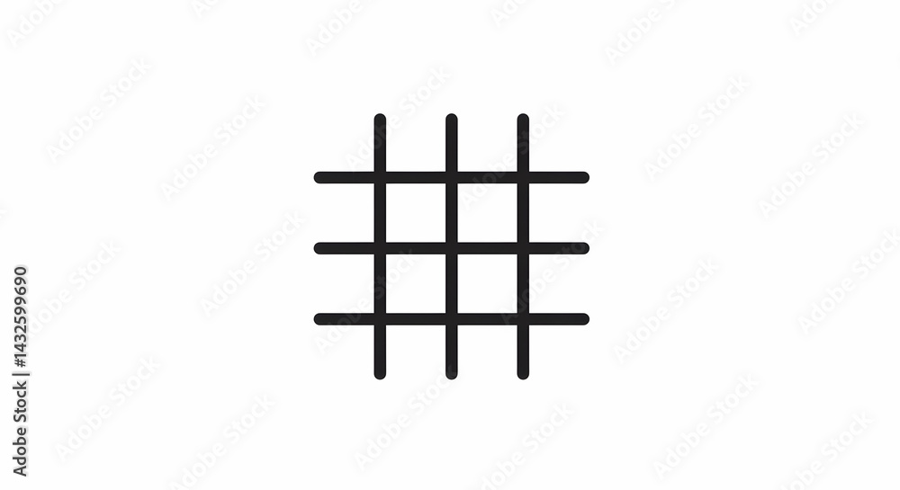Poster grid graphic element on white background for design concepts