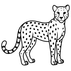 Abstract Cheetah Line Art Design