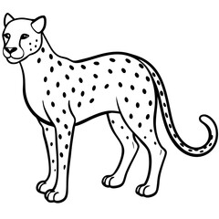 Abstract Cheetah Line Art Design