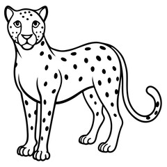 Abstract Cheetah Line Art Design