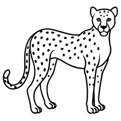 Abstract Cheetah Line Art Design