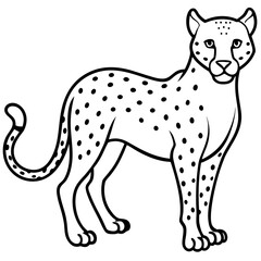 Abstract Cheetah Line Art Design