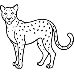 Abstract Cheetah Line Art Design