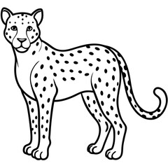 Abstract Cheetah Line Art Design