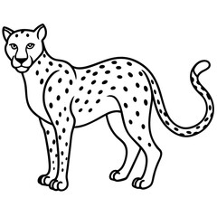 Abstract Cheetah Line Art Design