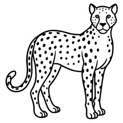 Abstract Cheetah Line Art Design