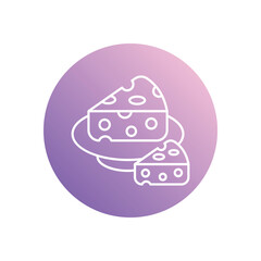 Cheese  icon vector stock illustration
