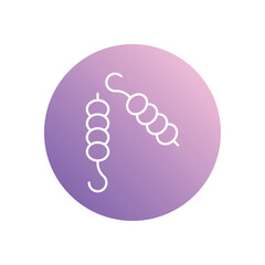Skewer  icon vector stock illustration