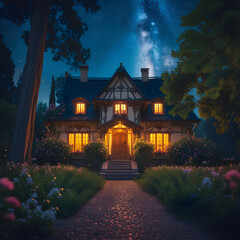 Fototapeta premium old house in the woods