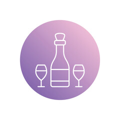 Wine icon vector stock illustration