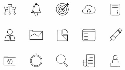 Fototapeta premium action-plan-set-of-web-icons-in-line-style--strate (2).eps