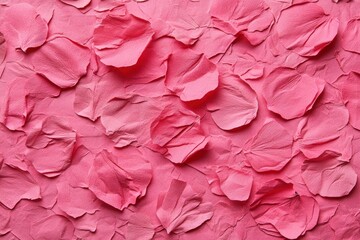 Fototapeta premium Delicate, pink flower petals scattered across a surface.