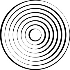 Concentric circles. Round line pattern