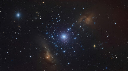 Star field in space a nebulae and a gas congestion. (2)