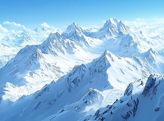 Obraz premium winter landscape in the mountains, winter, snow, landscape, forest, tree, mountain, cold, sky, nature, trees, ski, ice, white, frost, fir, blue, season, mountains, snowy, pine, frozen, exams