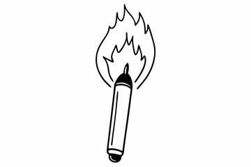 vector illustration of a burning candle