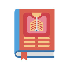 Anatomy textbook illustration in bright color on black background