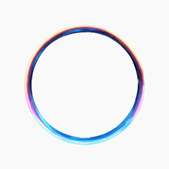 Abstract Glowing Neon Circle Frame on Dark Background