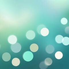 Soft Blue-Green Abstract Bokeh Background with Light Effects and Textured Design | AI