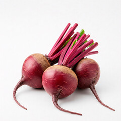 Fresh beetroot isolated on white background. Healthy food. Vegetarian.