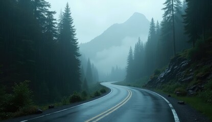 road in fog