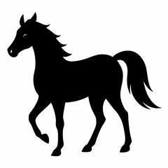 Black Horse Silhouette Vector