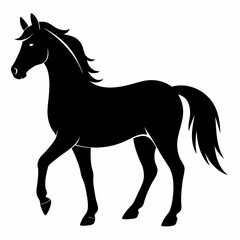 Black Horse Silhouette Vector