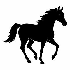 Black Horse Silhouette Vector