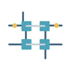 Quantum Computing Interconnected Network Abstract Design on Black
