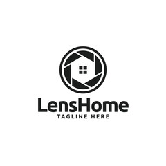 lens house logo design