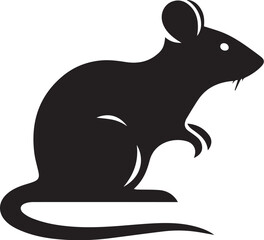rat black silhouette icon. vector
