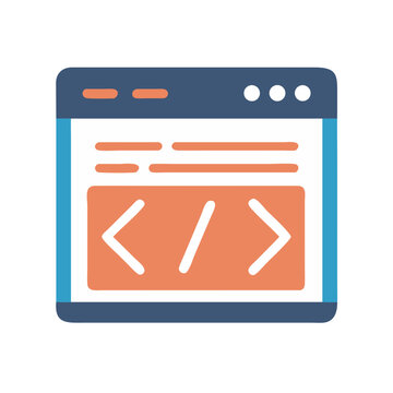 Web Development Icon: Coding Website Design Illustration