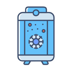 Cartoon water tank or purifier icon illustration style