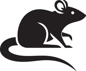 rat black set vector