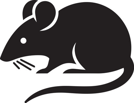 rat black set vector
