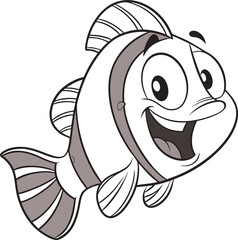 funny fish cartoon