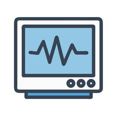 Fototapeta premium Heartbeat Monitor Icon: Health, Medical, Emergency, Care Concept