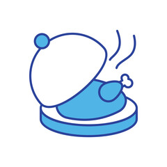 Food Tray icon vector stock illustration