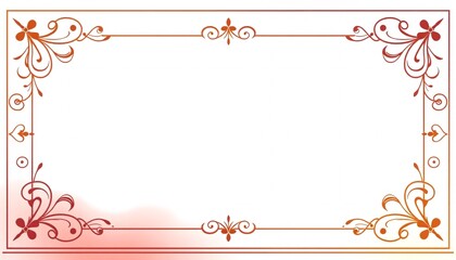 Ornate Decorative Border in Warm Tones. This image features a decorative border with intricate floral and scrollwork designs