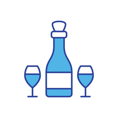 Wine icon vector stock illustration