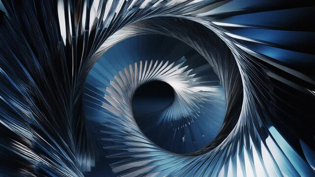 Une spirale de forme graphique dans un ambiance obscur et myst&eacute;rieuse.