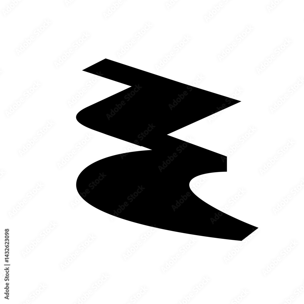 Poster a black eighth rest music symbol isolated on a white background in a simple vector graphic design st
