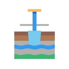 Simplified Diagram of Water Extraction and Groundwater Flow