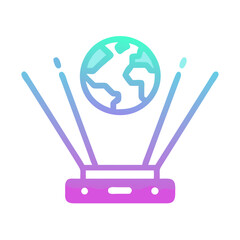 Holographic Projection of Earth, Futuristic Technology Design