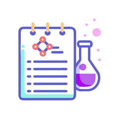Colorful Science Lab Report, Flask, and Chemistry Research