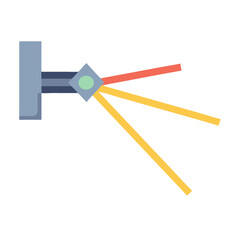 Abstract light source with multiple beams and color