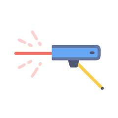 Laser Tag Gun Illustration: Vector Design on Black Background